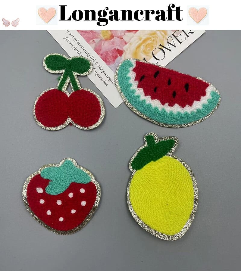 Lemon Strawberry Chenille Patch
