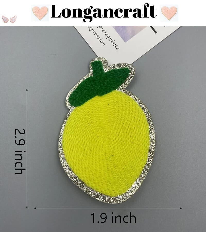 Lemon Strawberry Chenille Patch