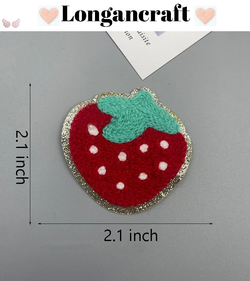 Lemon Strawberry Chenille Patch