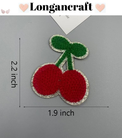 Lemon Strawberry Chenille Patch