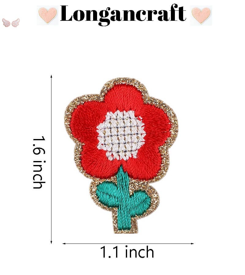 Fruit Flower Glitter Patches