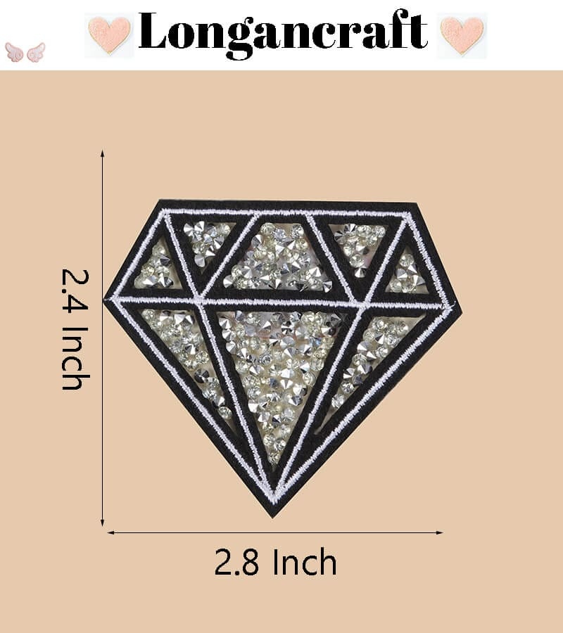 Love Mom Glitter Sequin Patches