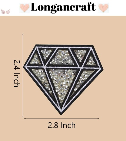 Love Mom Glitter Sequin Patches