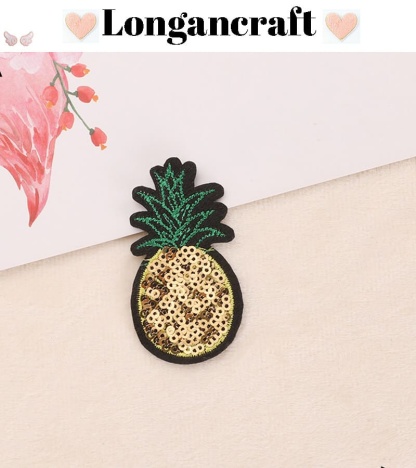 Sequin Pineapple Iron On Patch