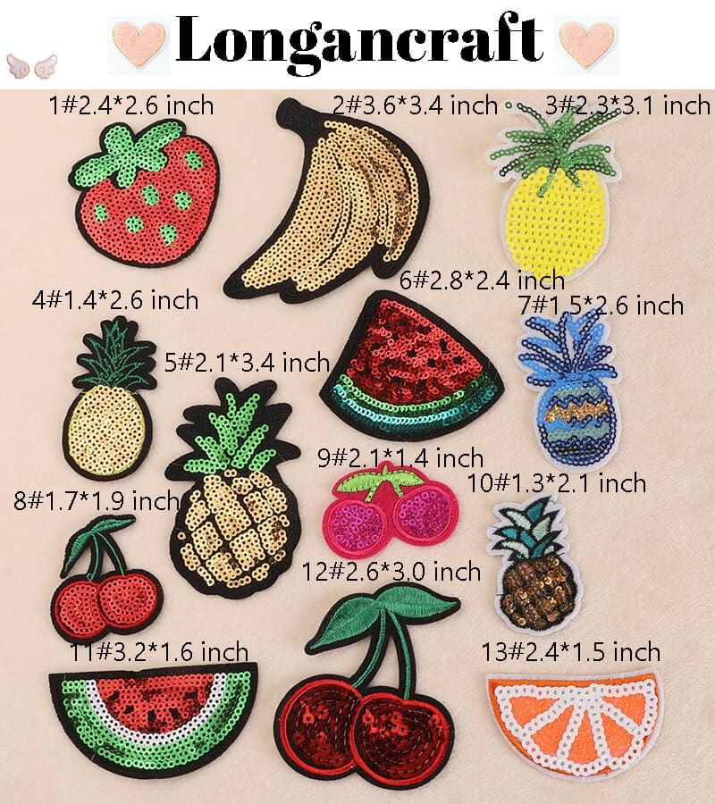 Sequin Pineapple Iron On Patch