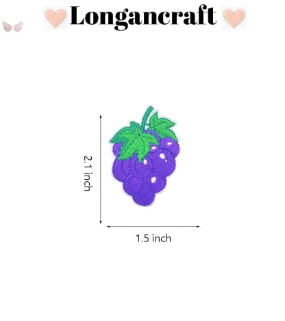 Grapes Lemon Embroidered Patch