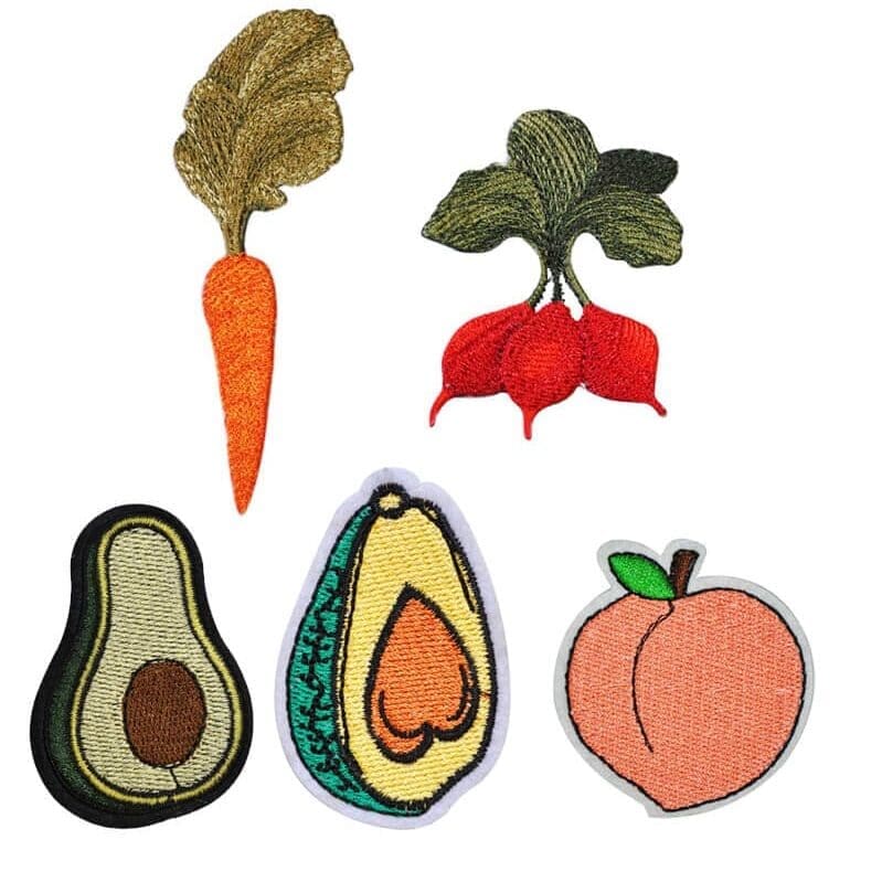 Carrot Peach Embroidered Patch