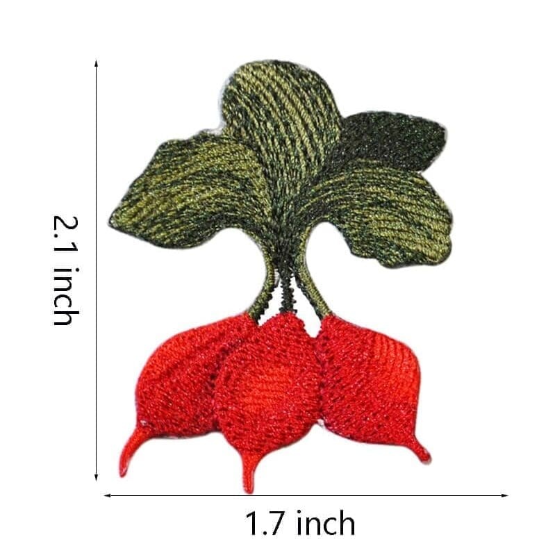 Carrot Peach Embroidered Patch