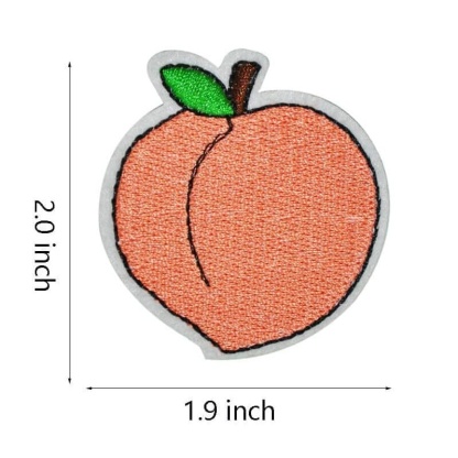 Carrot Peach Embroidered Patch