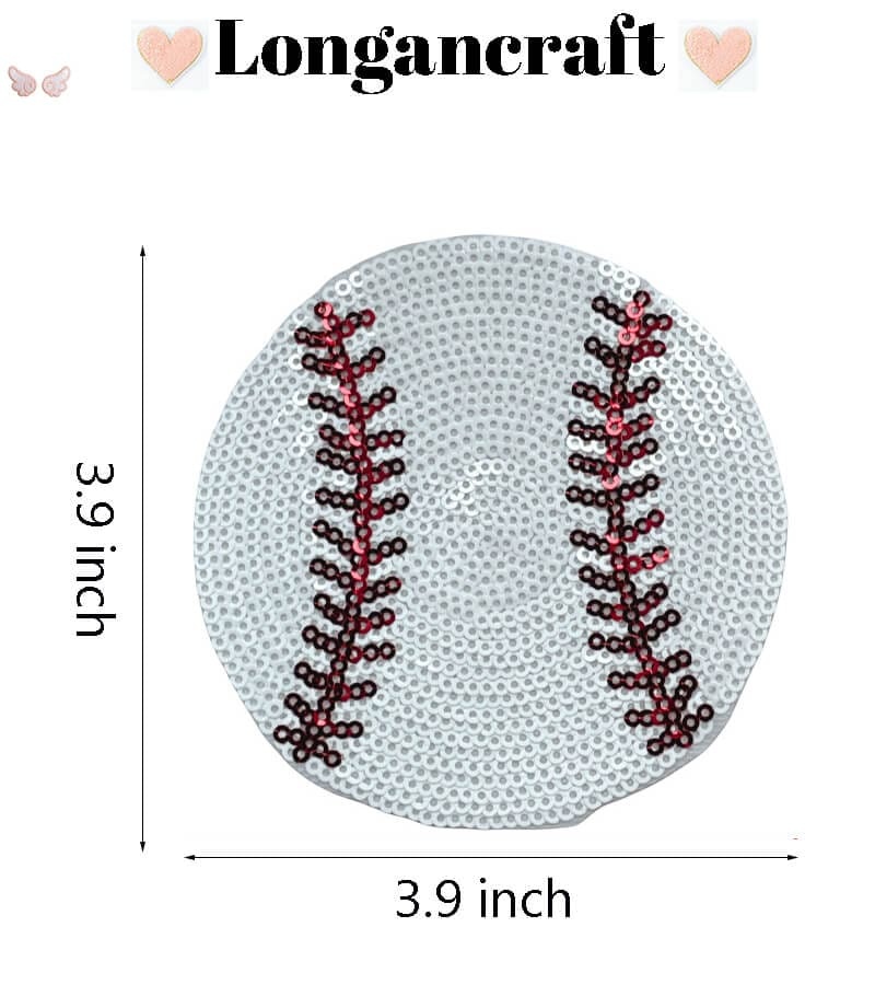 Baseball Football Sequin Patch