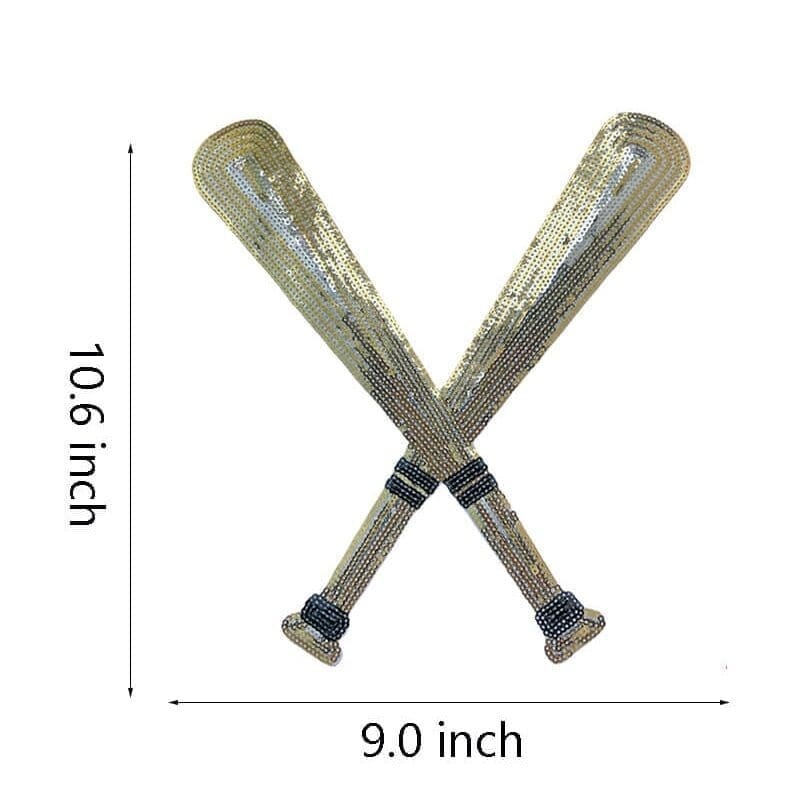 Baseball Football Sequin Patch