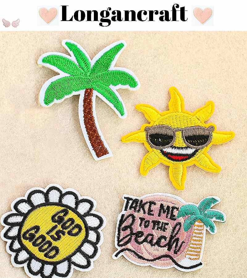 Sun Palm Tree Embroidered Patch