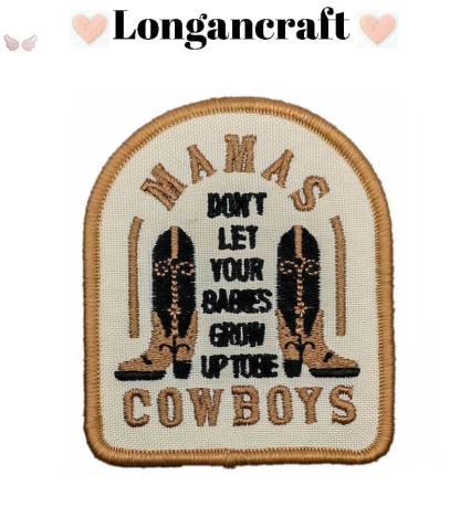 Cowboys Boots Embroidered Patch