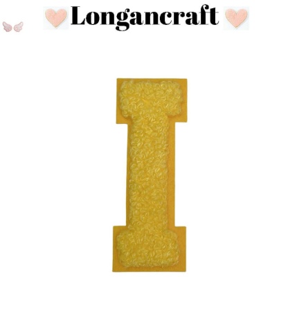 Yellow Letter Chenille Patches