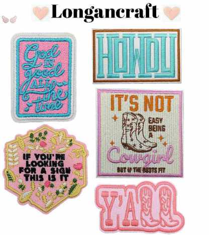 Cowgirl Howdy Iron On Patches