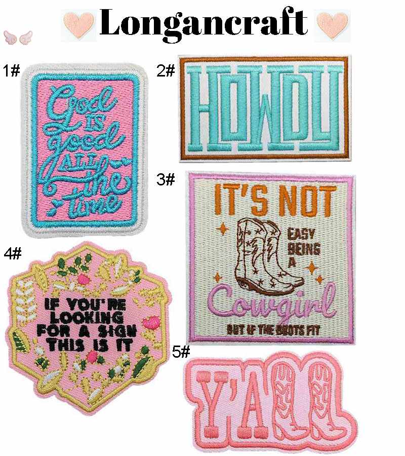 Cowgirl Howdy Iron On Patches