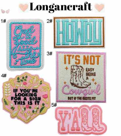 Cowgirl Howdy Iron On Patches