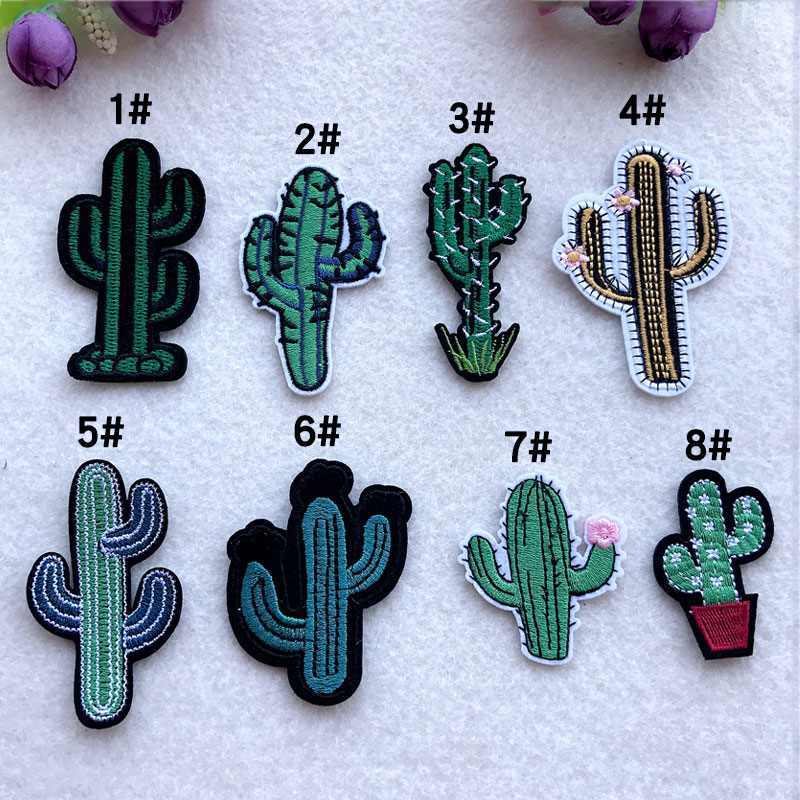 Desert Cactus Iron On Patches Set