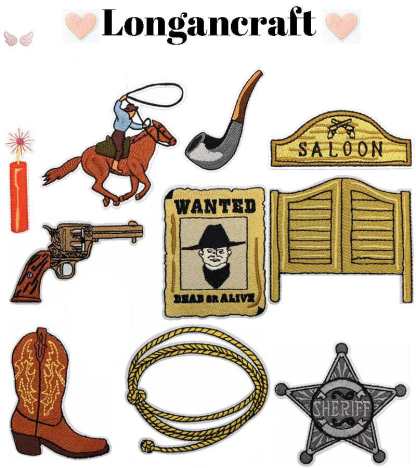 Cowboy Farmhouse Iron On Patches
