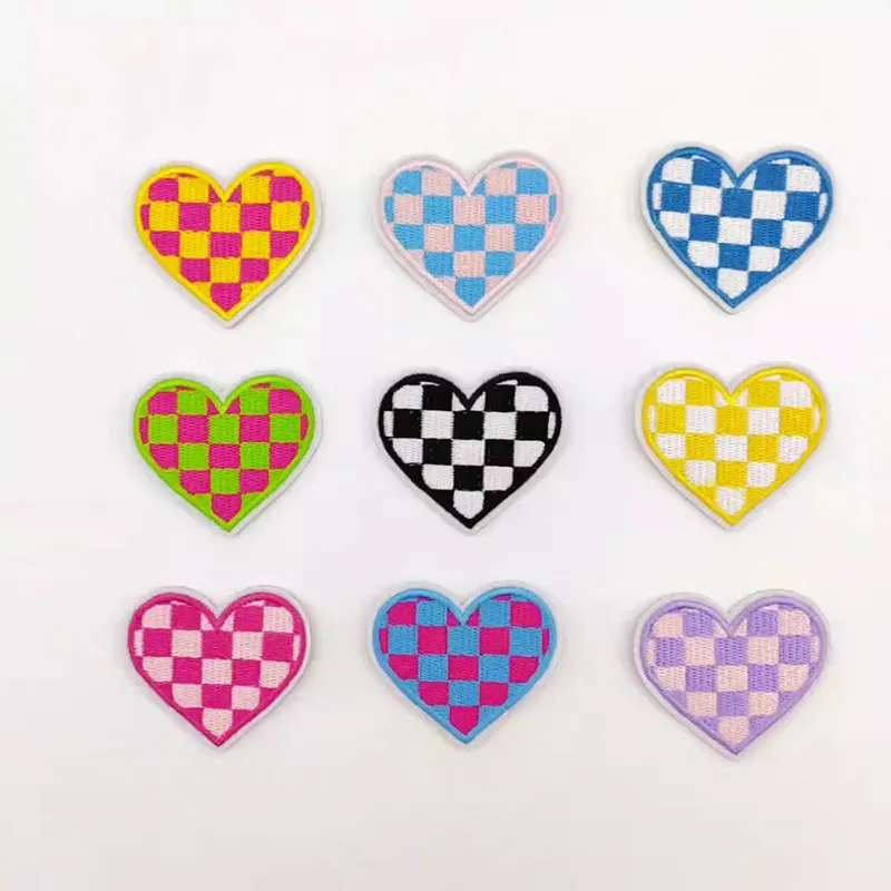 Colors Heart Iron On Patches