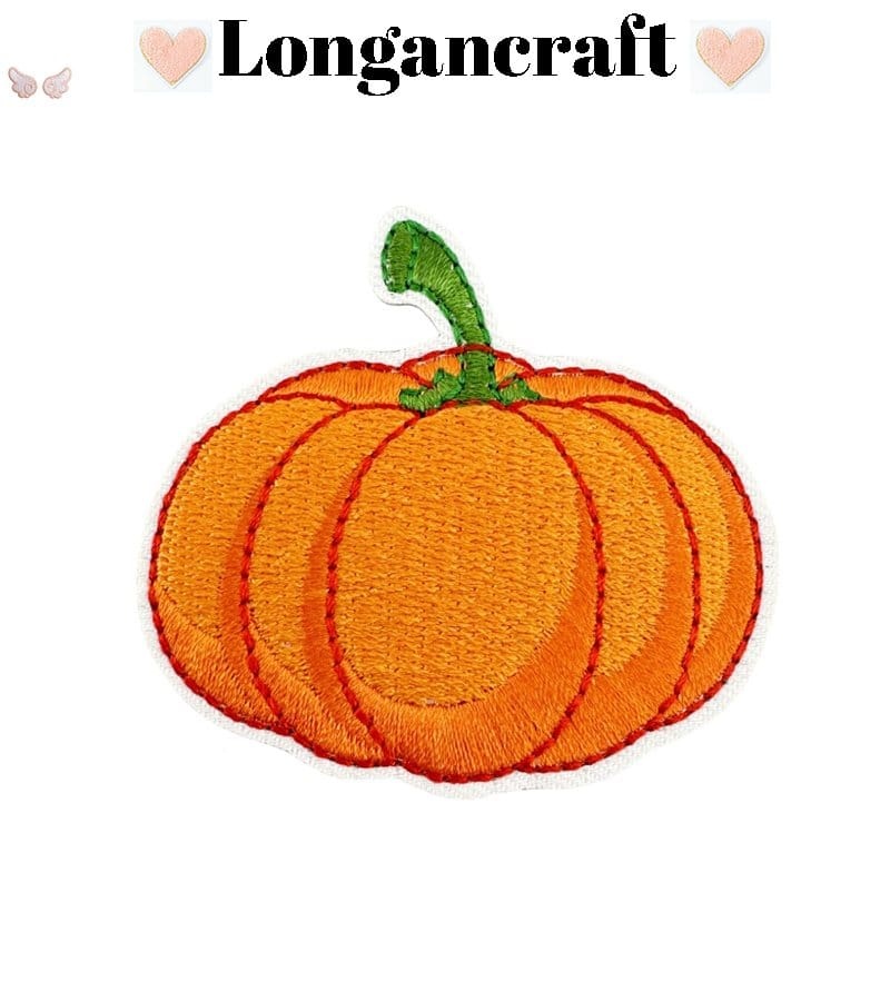 Color Pumpkin Iron On Patches