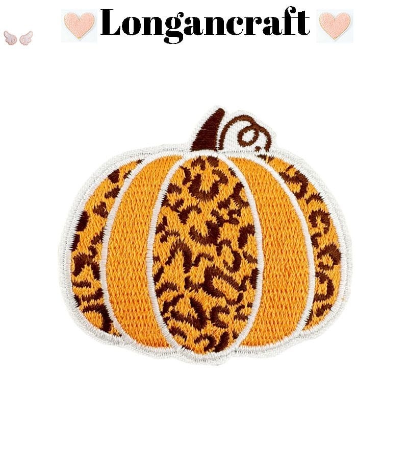 Color Pumpkin Iron On Patches