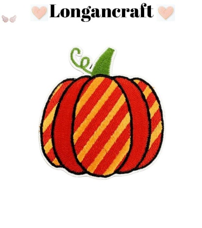Color Pumpkin Iron On Patches