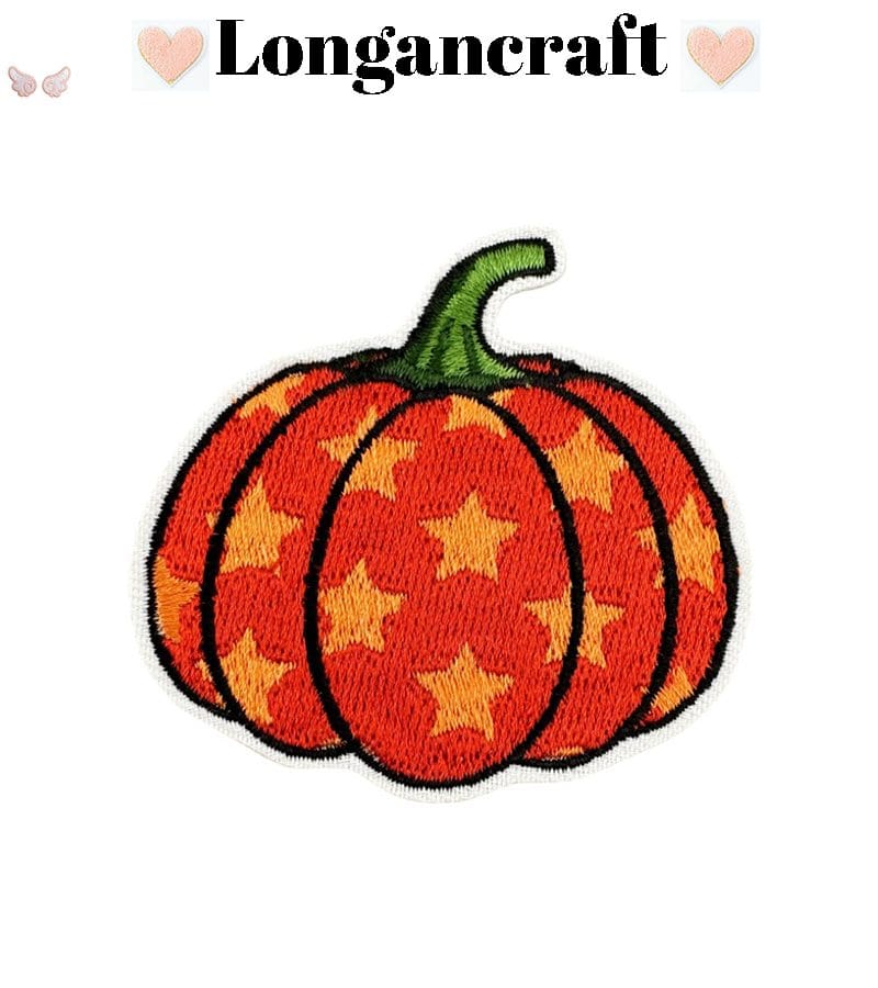 Color Pumpkin Iron On Patches