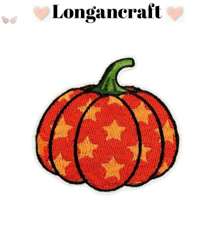 Color Pumpkin Iron On Patches