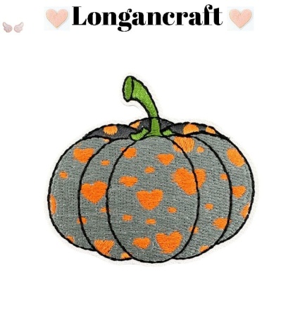 Color Pumpkin Iron On Patches