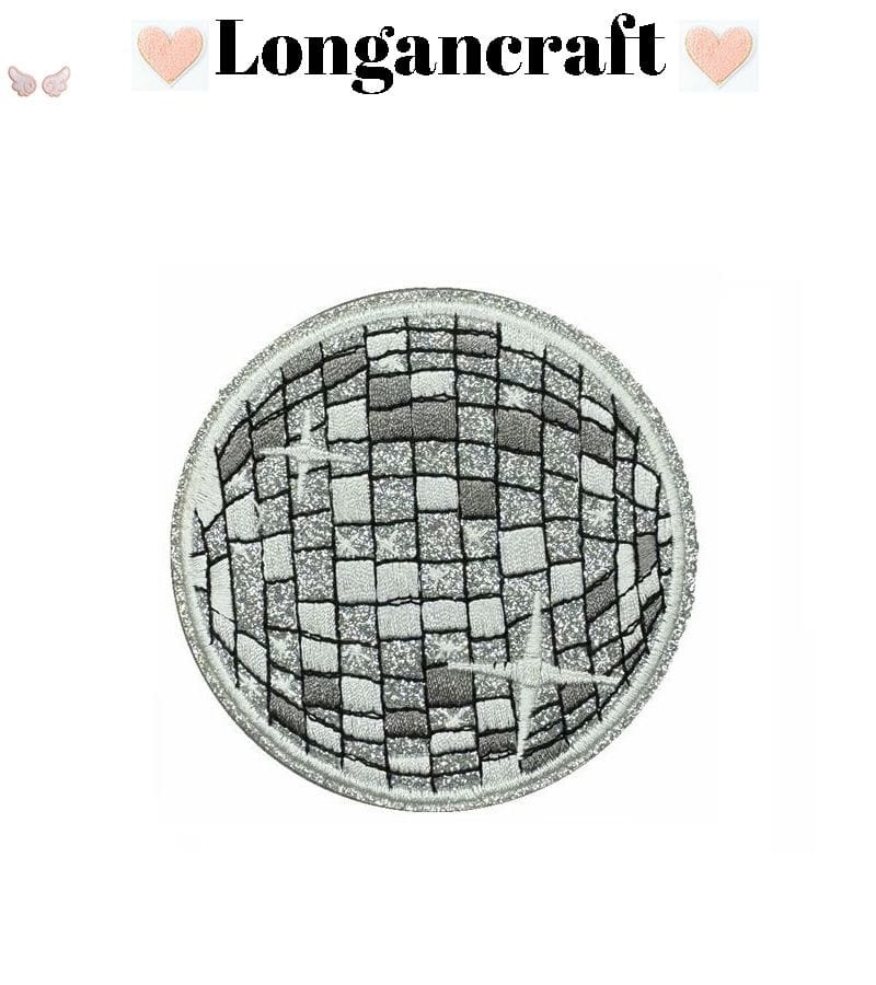 Disco Ball Embroidered Patches
