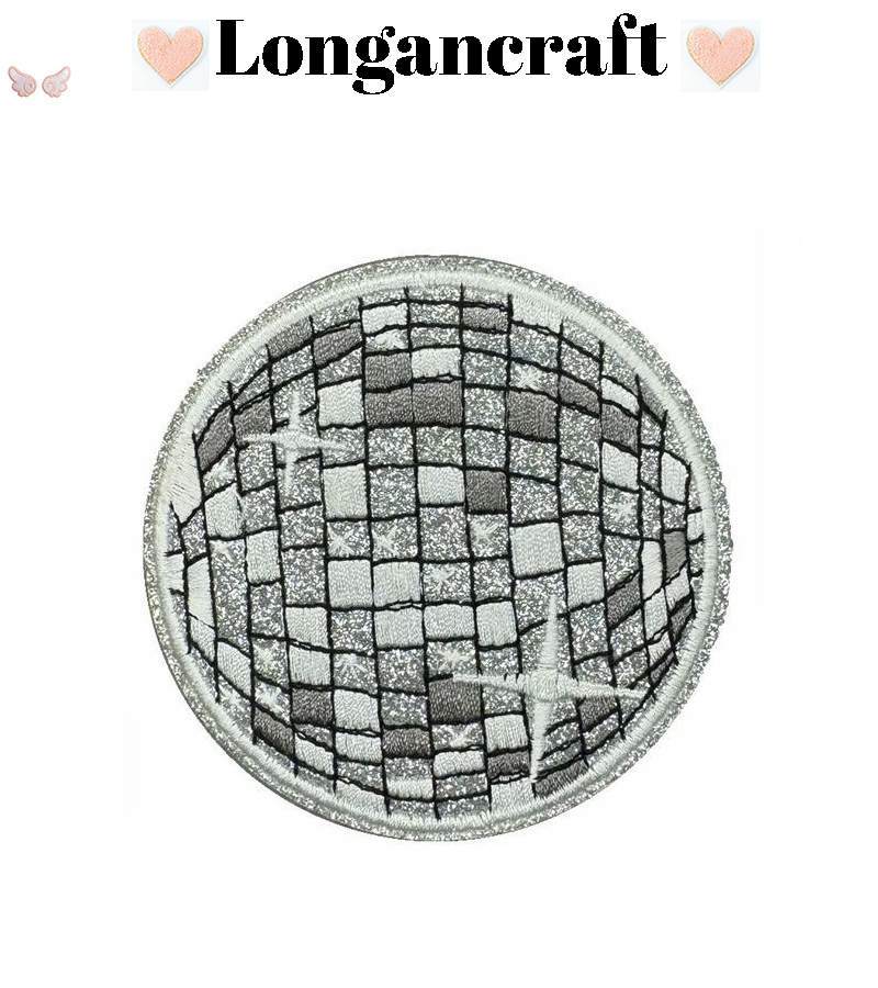 Disco Ball Embroidered Patches