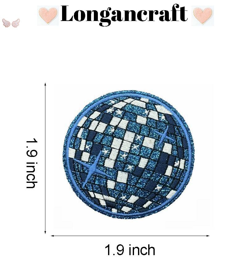 Disco Ball Embroidered Patches