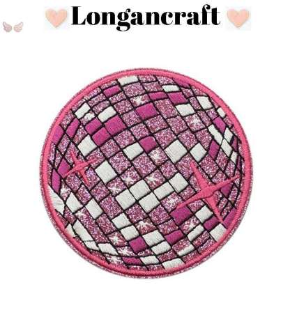 Disco Ball Embroidered Patches