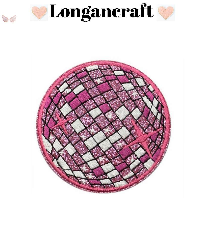 Disco Ball Embroidered Patches
