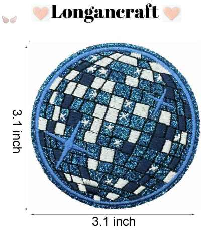 Disco Ball Embroidered Patches