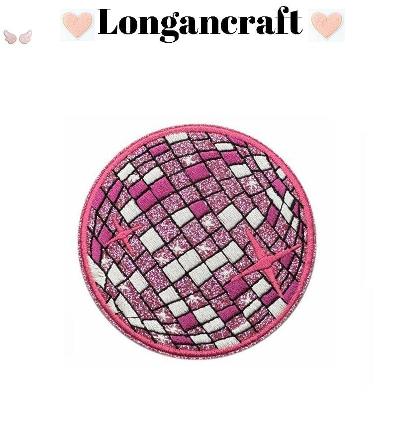 Disco Ball Embroidered Patches