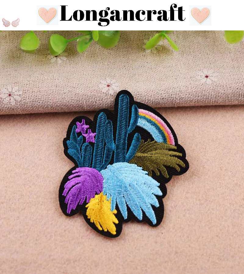 Cactus Rainbow Iron On Patches