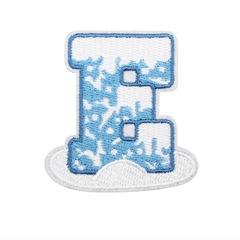 Snowflake Letter Iron On Patch