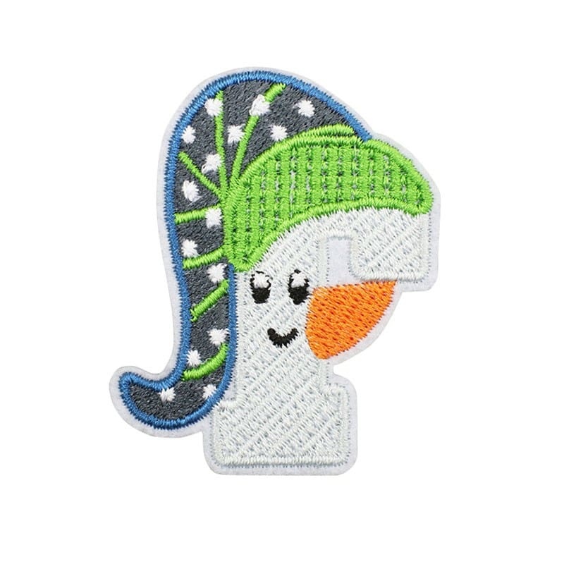 Snowflake Letter Iron On Patch