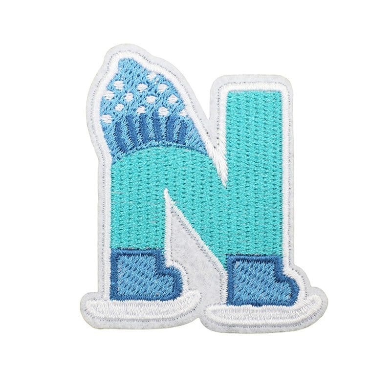 Snowflake Letter Iron On Patch