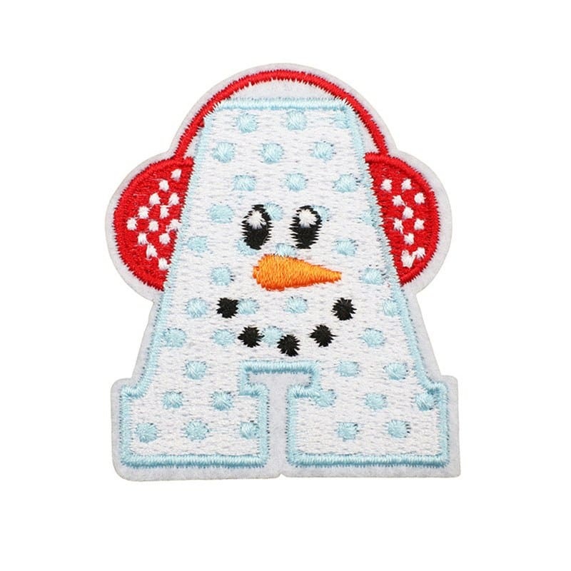 Snowflake Letter Iron On Patch