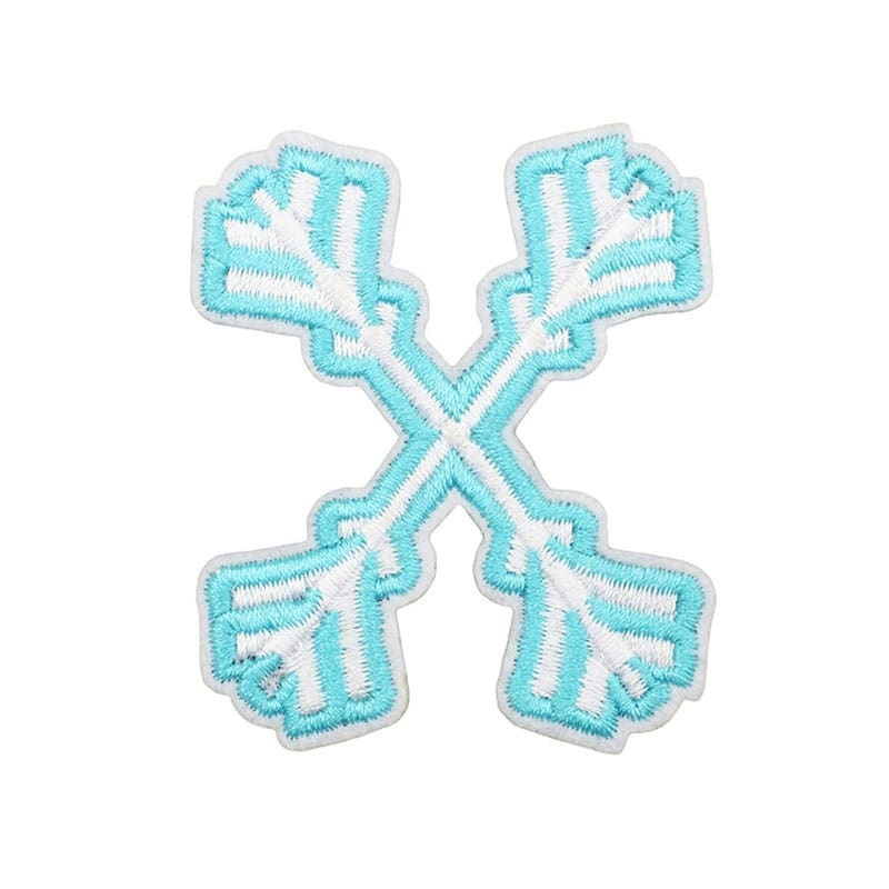 Snowflake Letter Iron On Patch