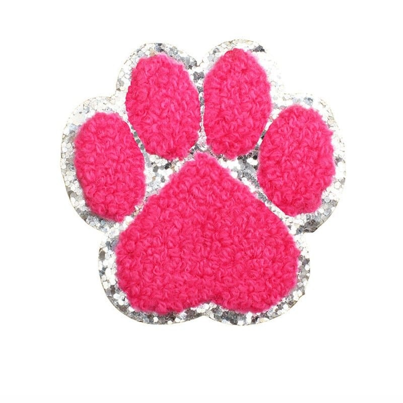 Animal Cat Paw Chenille Patches