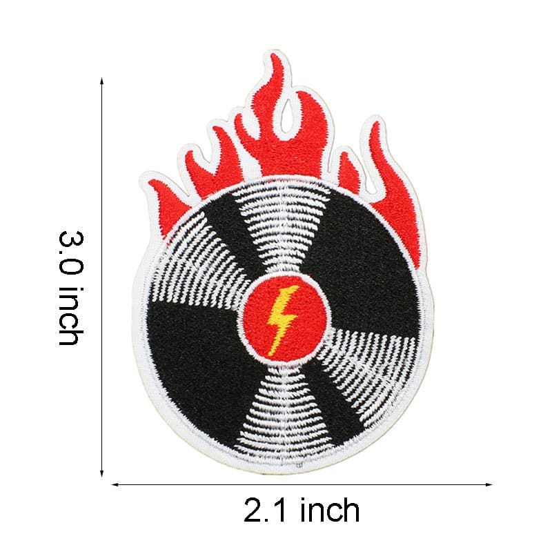 Music Skull Embroidered Patches