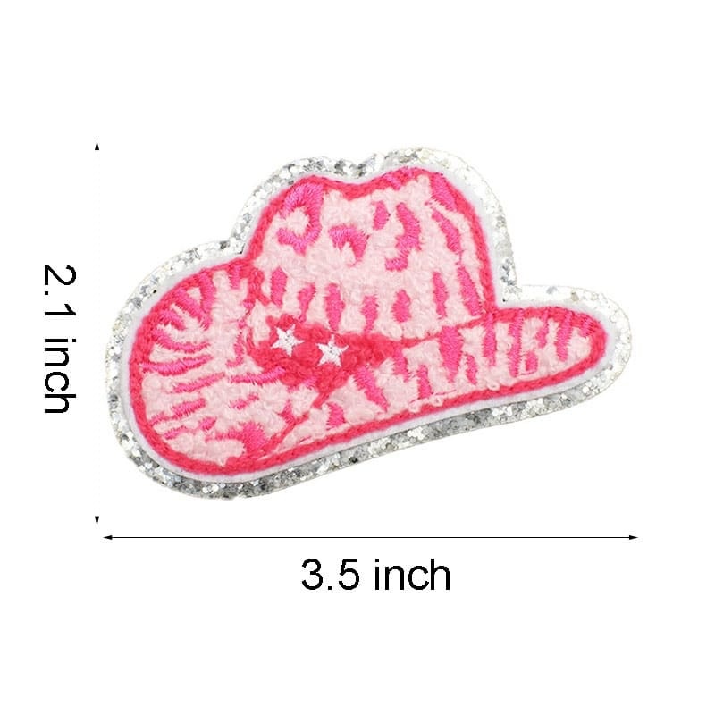 Pink Western Iron On Patches