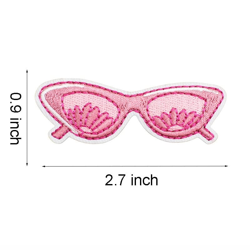 Pink Western Embroidered Patches