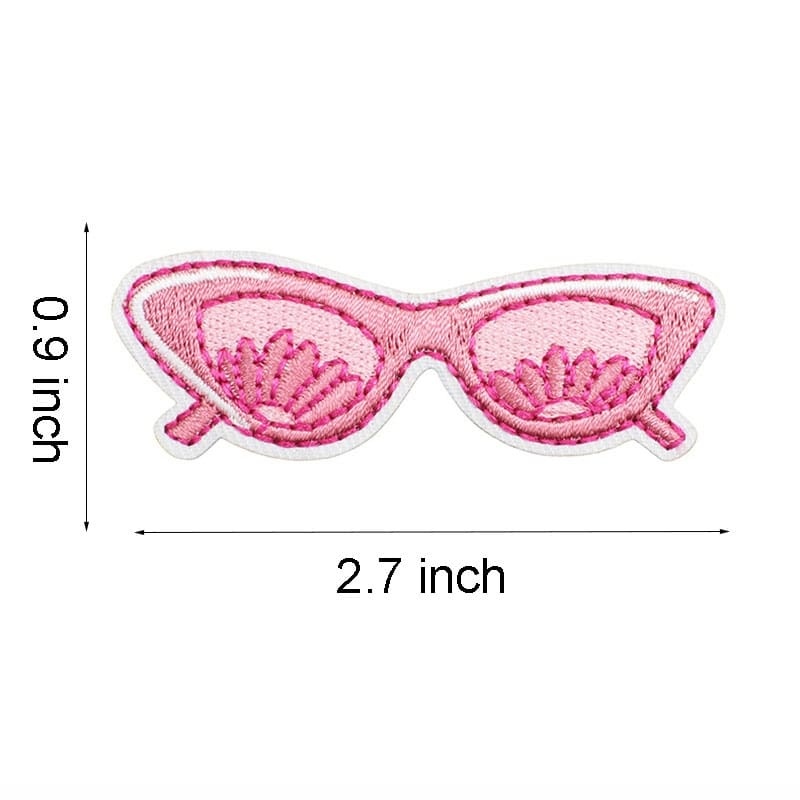 Pink Western Embroidered Patches