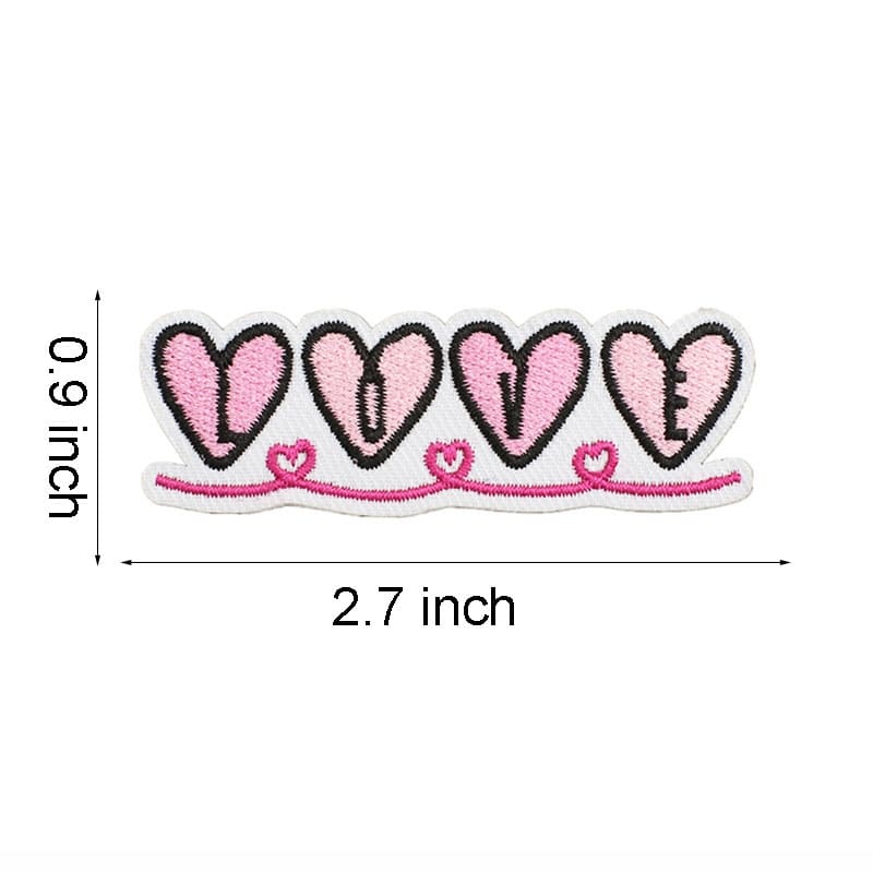 Pink Western Embroidered Patches