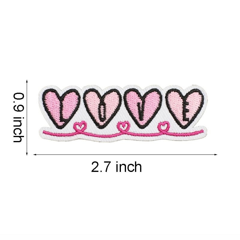 Pink Western Embroidered Patches